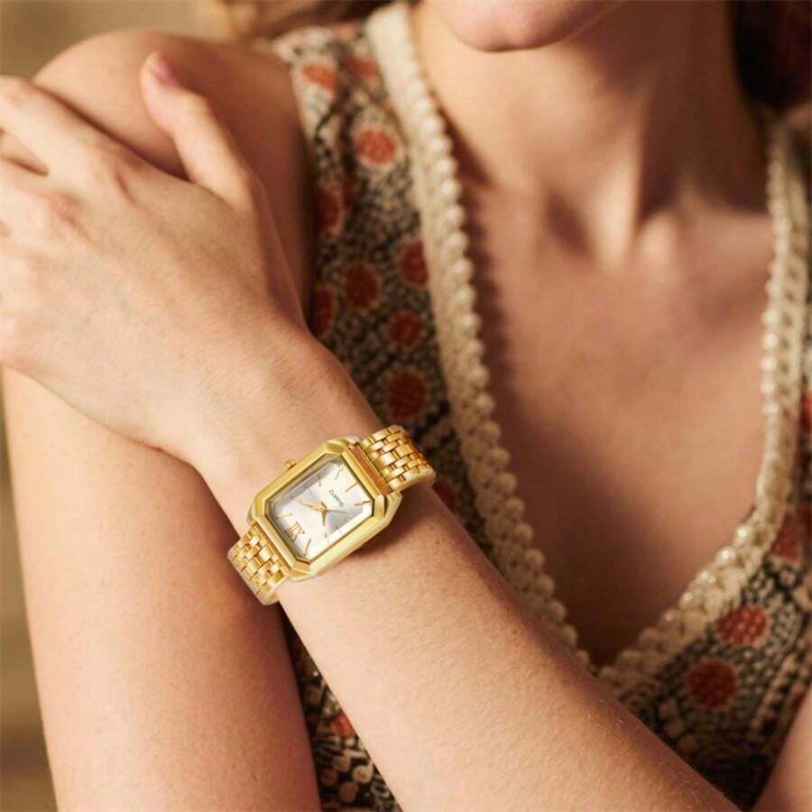 Fashion Women Watches - Womens Square Case Quartz Watch With