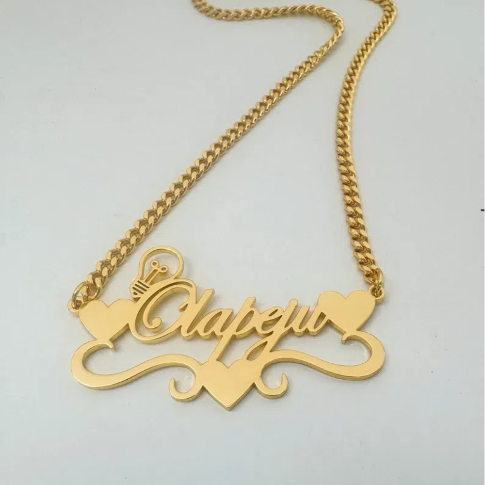 Women Fashion Names - Handcrafted Gold Color Name Necklace Custom