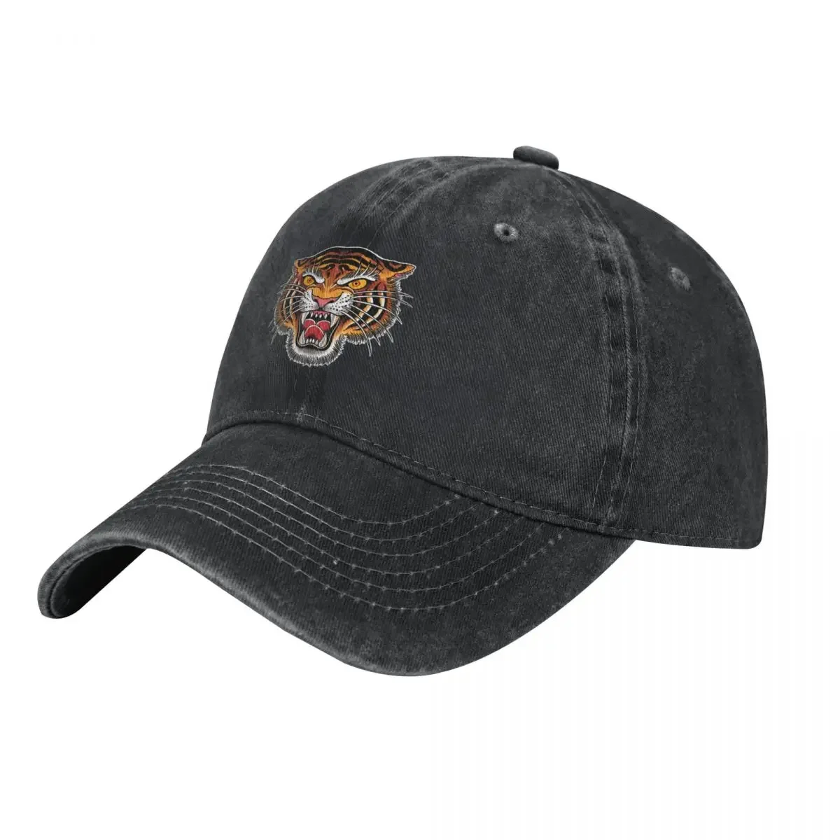 Women Fashion Icon - Tiger Head Tattoo Design Baseball Cap