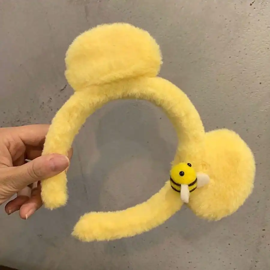 Women'S Fashion Headbands - 1pc-3pcs Cute Bear Ear Plush Headband,