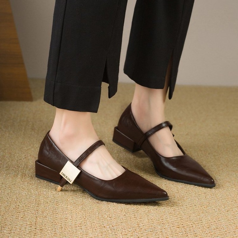 2025 Retro Style Thick Heel Wo - огляд і ціна Women'S Fashion Spring 2025