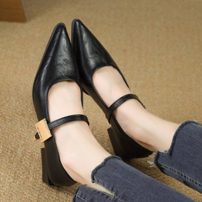 2025 Retro Style Thick Heel Wo - огляд і ціна Women'S Fashion Spring 2025