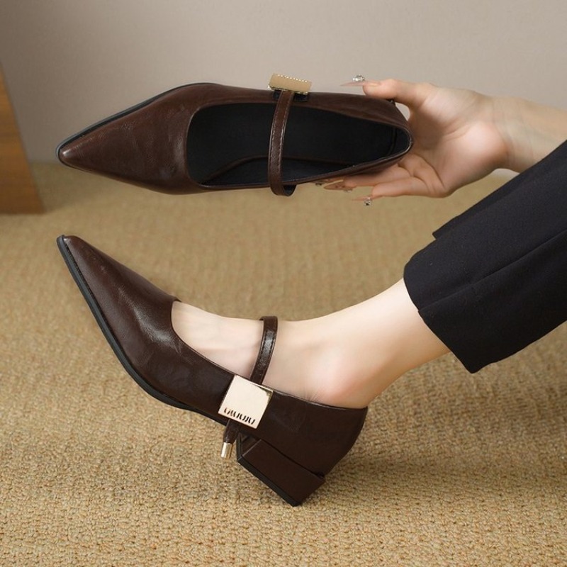 2025 Retro Style Thick Heel Wo - огляд і ціна Women'S Fashion Spring 2025