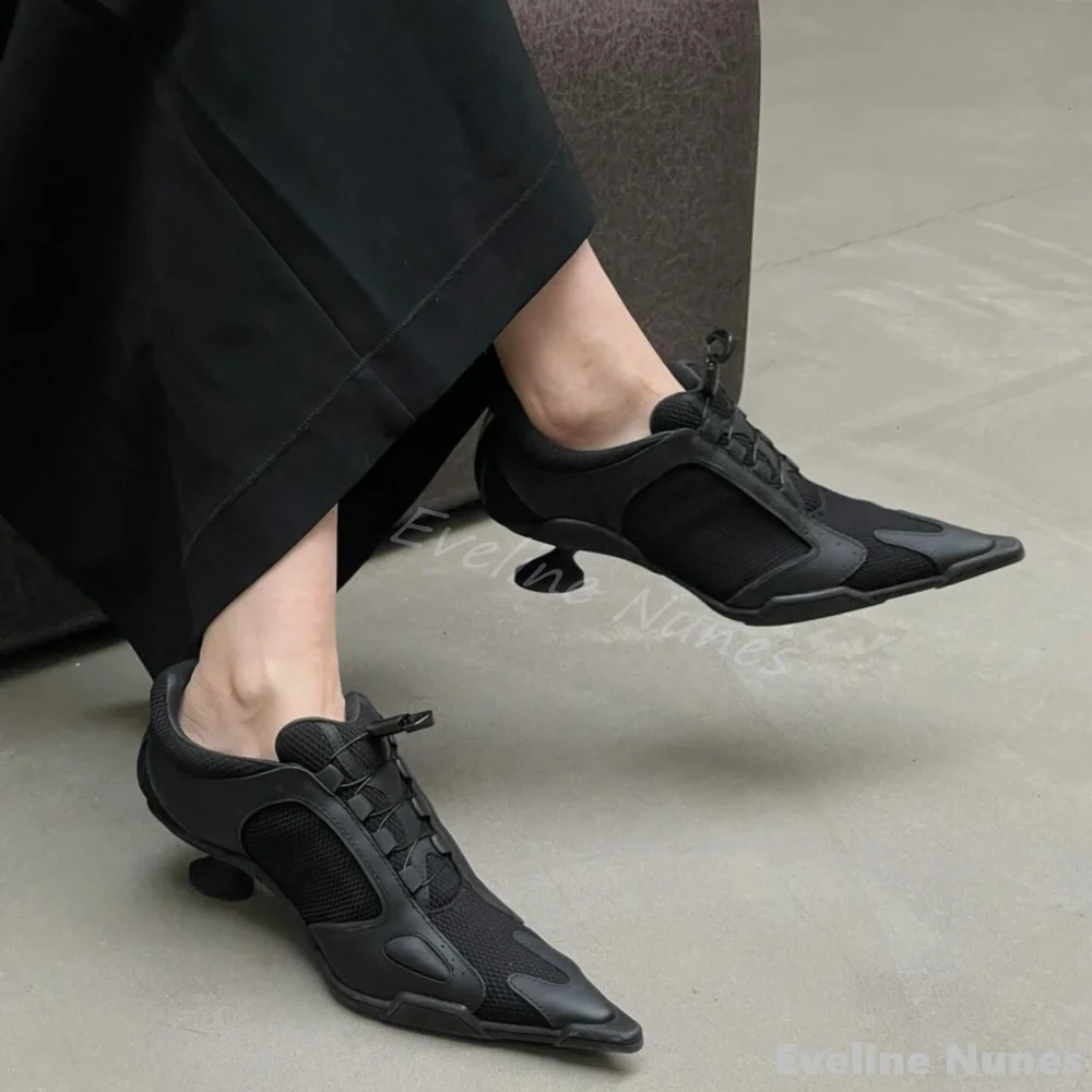 Mesh panel high-heeled sneaker - огляд і ціна Sneakers Fashion Women
