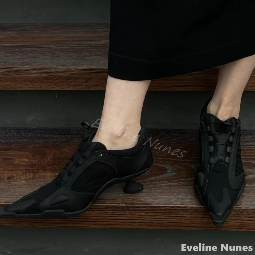 Mesh panel high-heeled sneaker - огляд і ціна Sneakers Fashion Women