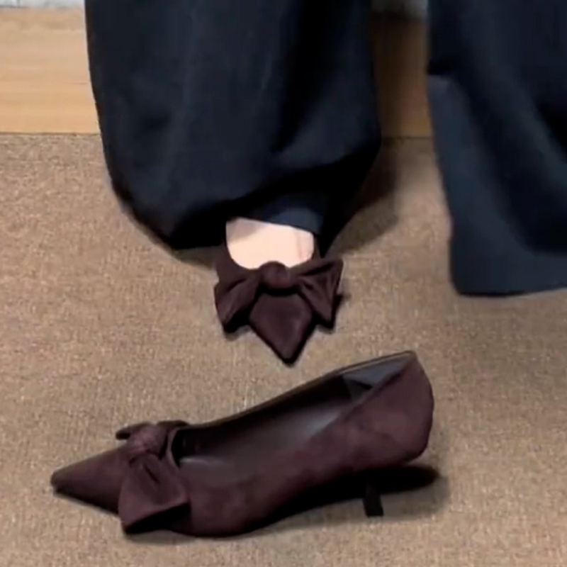 French Pointed-toe Bow Suede S - огляд і ціна Women Fashion Trend 2025