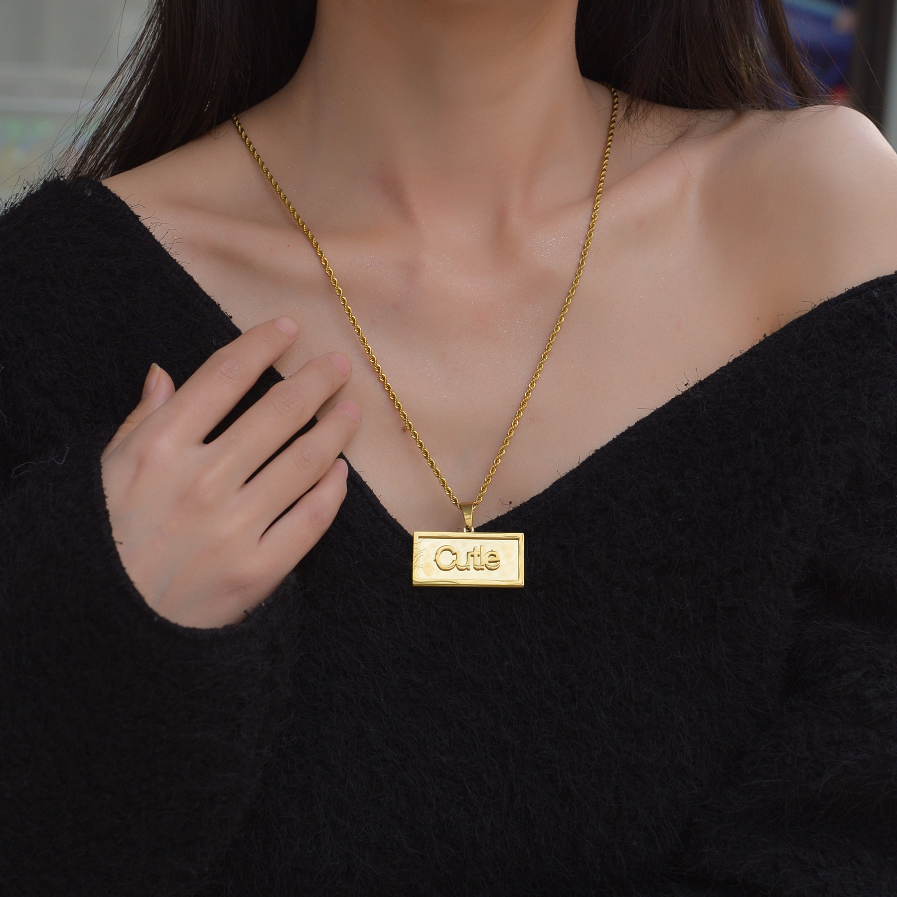 Custom Name Hip Hop Necklace f - огляд і ціна Women Fashion Names