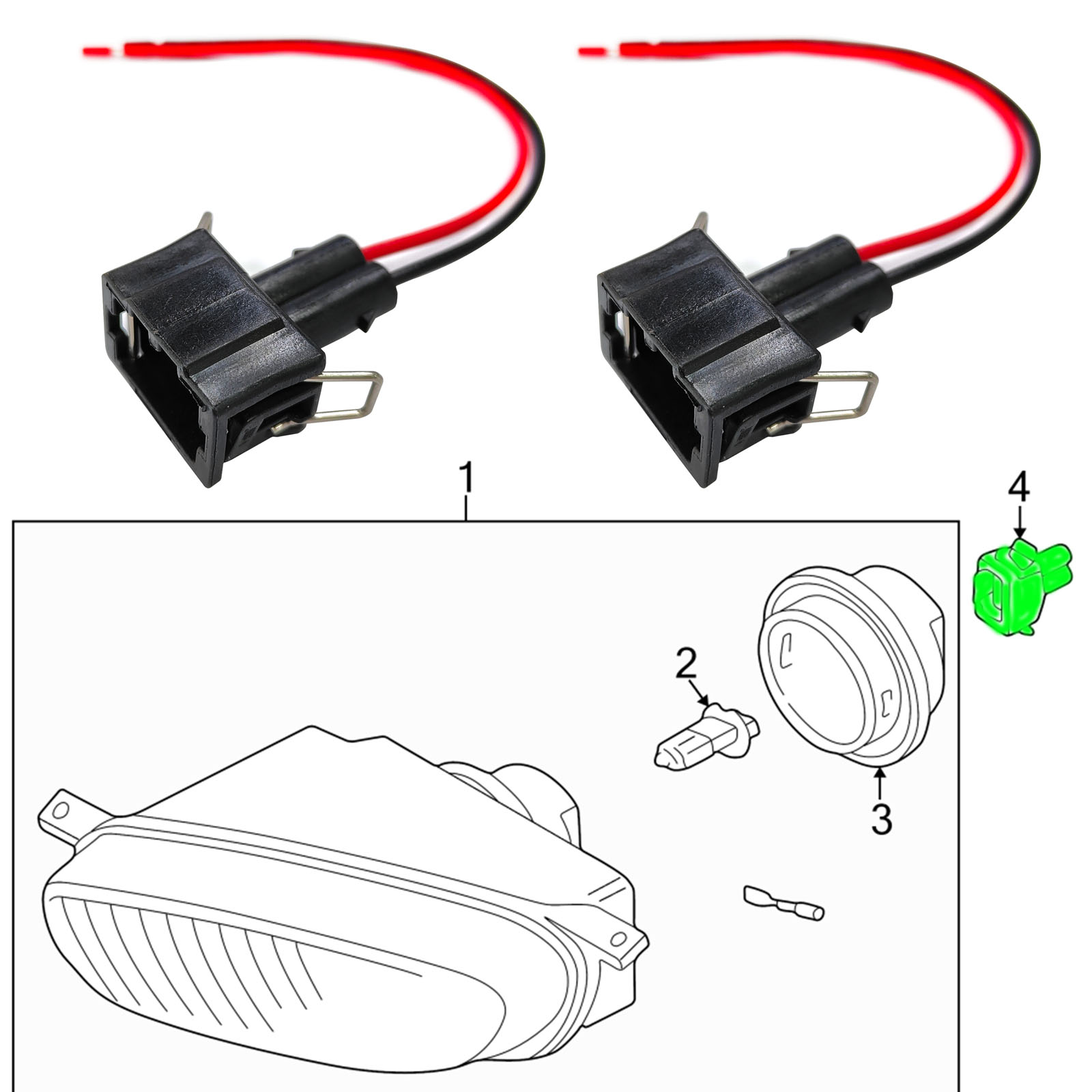 2pcs For VW Transporter T4 Fog - огляд і ціна Women'S Fashion Harness