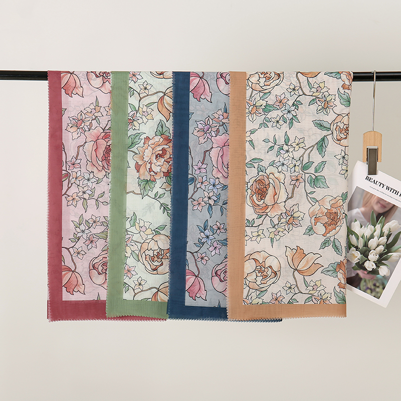 Malaysia Floral Printed 110 Sq - огляд і ціна Women Fashion Malaysia