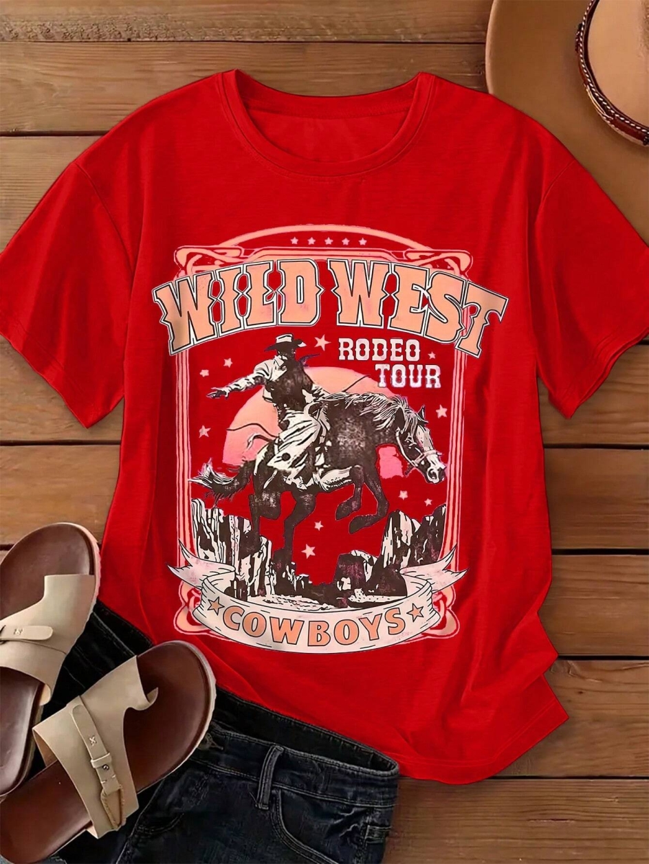 Wild West Cowboys Printing Wom - огляд і ціна Women'S Fashion Wild West