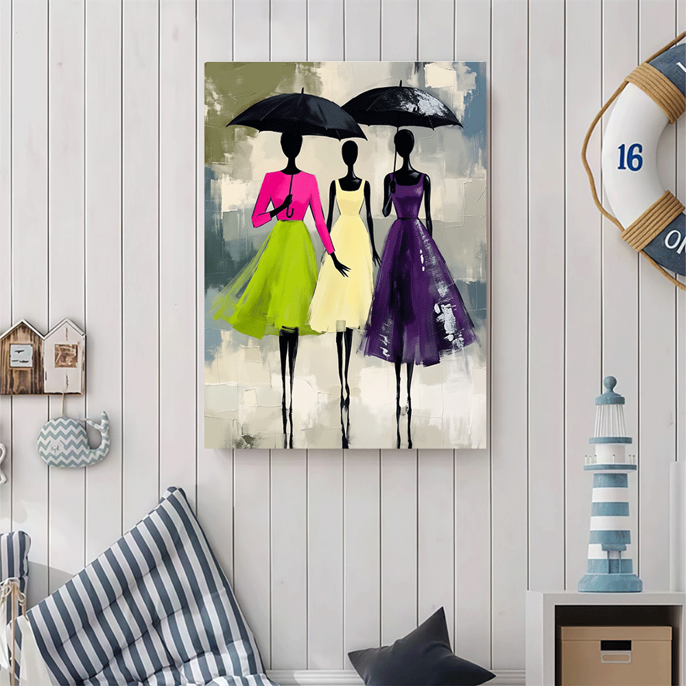 1PC-Unframed Canvas poster wal - огляд і ціна Women'S Fashion Umbrella