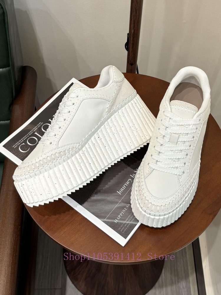 New Thick-Sole 8CM White Shoes - огляд і ціна Sneakers Fashion Women