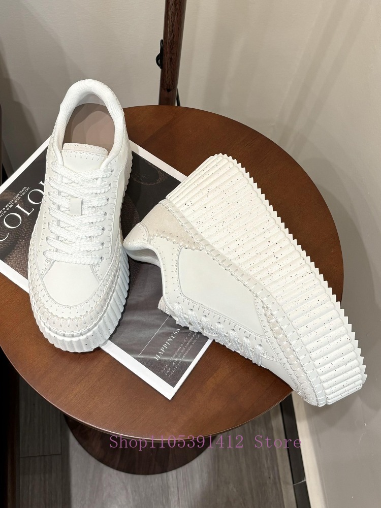 New Thick-Sole 8CM White Shoes - огляд і ціна Sneakers Fashion Women