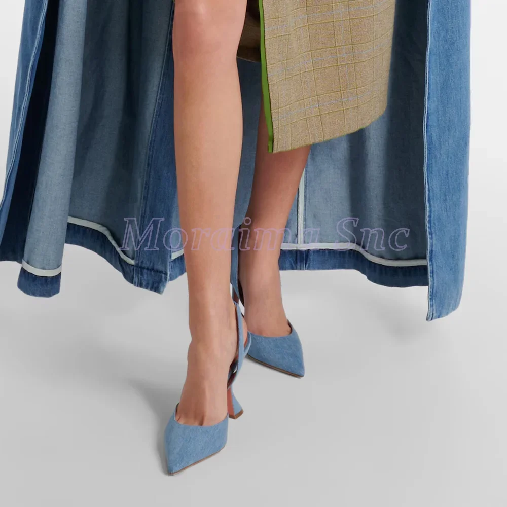 Denim Pointed Toe Sandals Wine - огляд і ціна Women Fashion Trend 2025