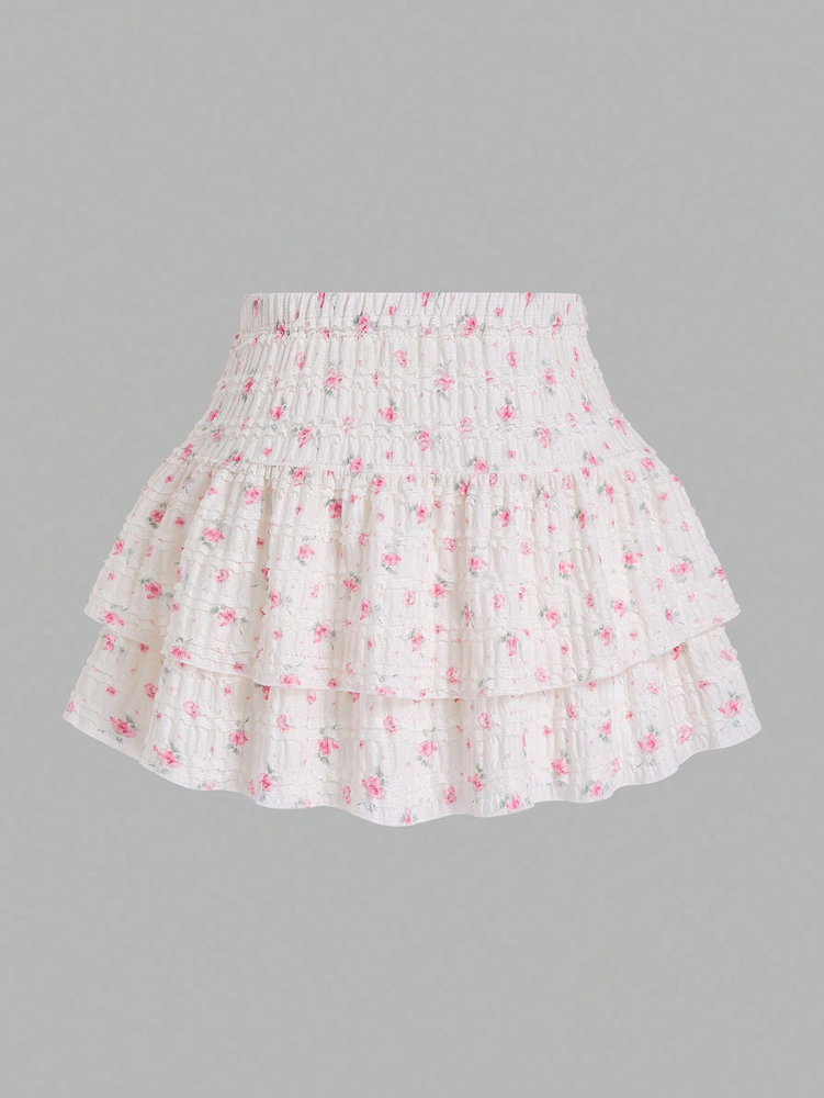 Plus Size Floral Print Tiered  - огляд і ціна Women'S Fashion Umbrella