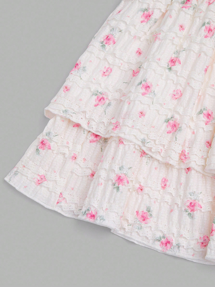 Plus Size Floral Print Tiered  - огляд і ціна Women'S Fashion Umbrella