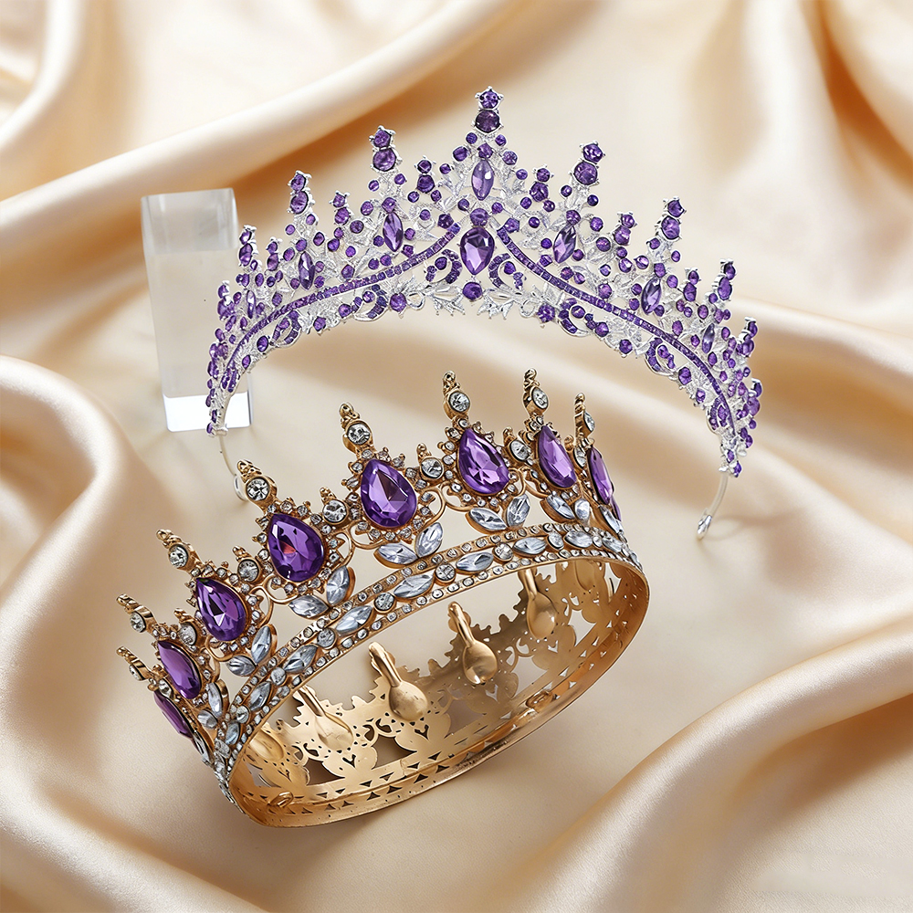 2Pcs Luxury Purple Amethyst Ba - огляд і ціна Women'S Fashion Headbands