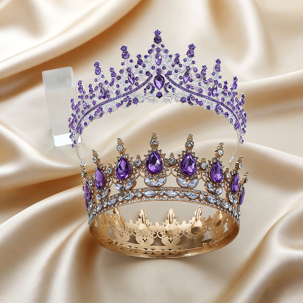 2Pcs Luxury Purple Amethyst Ba - огляд і ціна Women'S Fashion Headbands