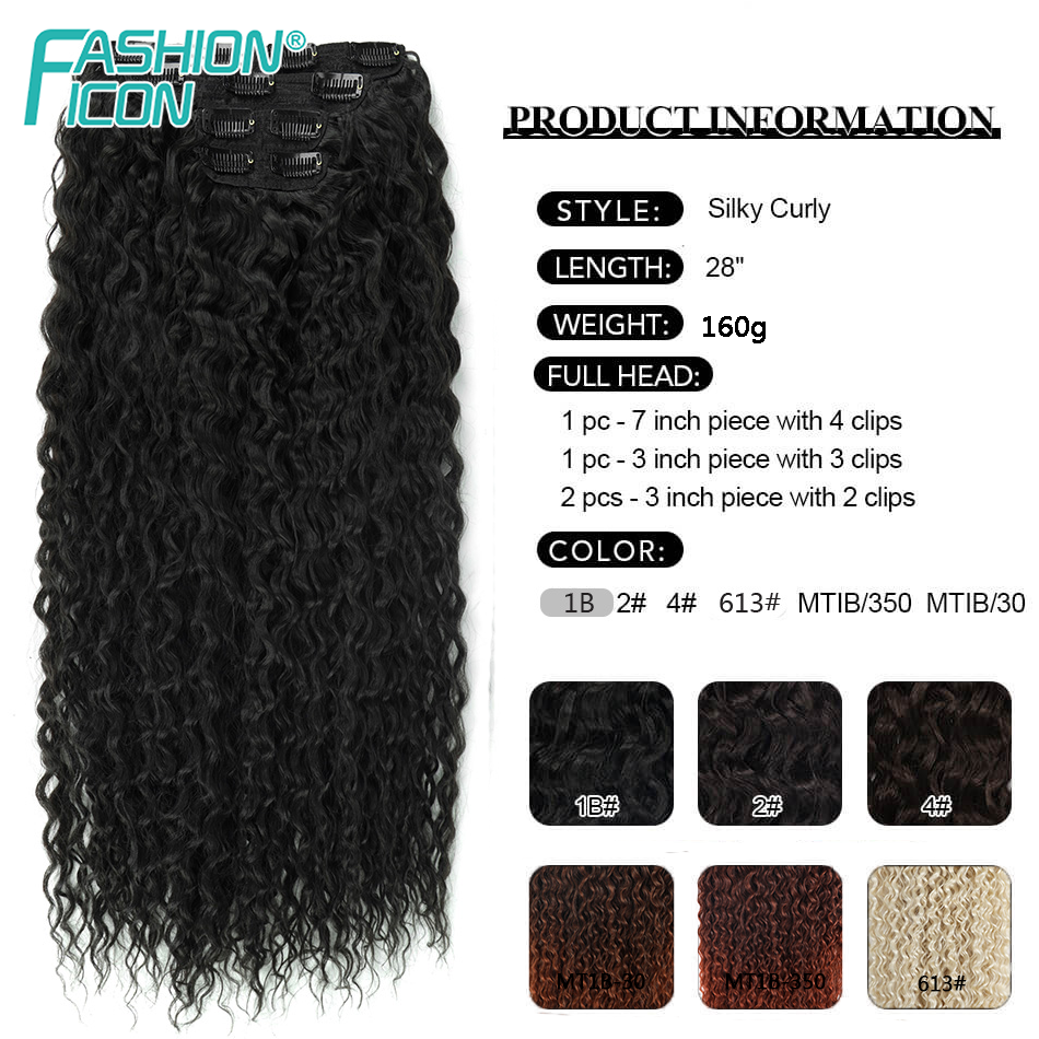 Synthetic Clip In Hair Extensi - огляд і ціна Women Fashion Icon