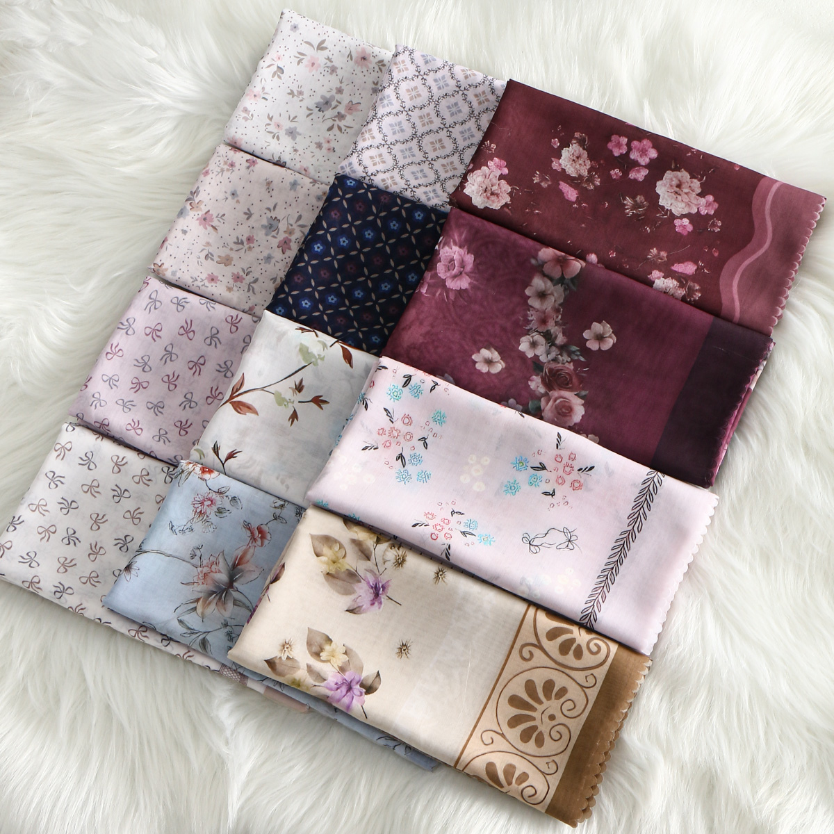 Floral Printed Wave Viscose Sq - огляд і ціна Women Fashion Malaysia
