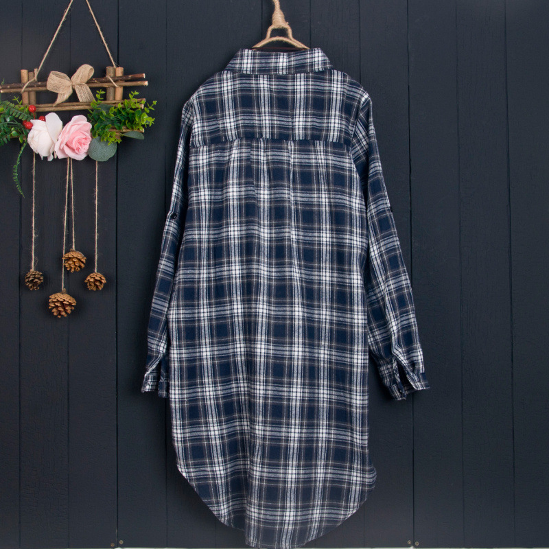 Plaid shirt women's long short - огляд і ціна Women'S Fashion Long Coat