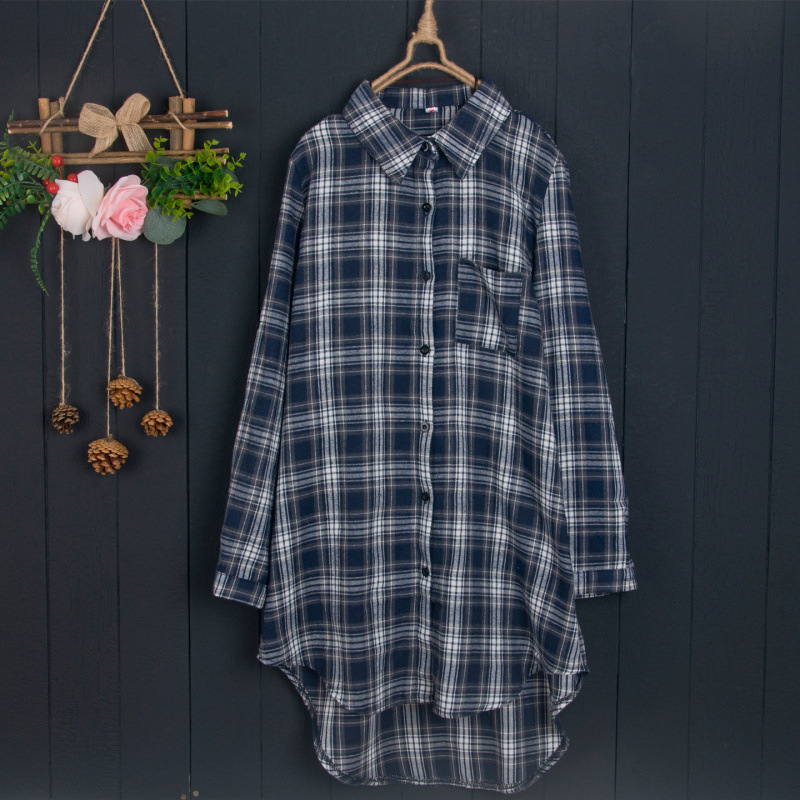 Plaid shirt women's long short - огляд і ціна Women'S Fashion Long Coat