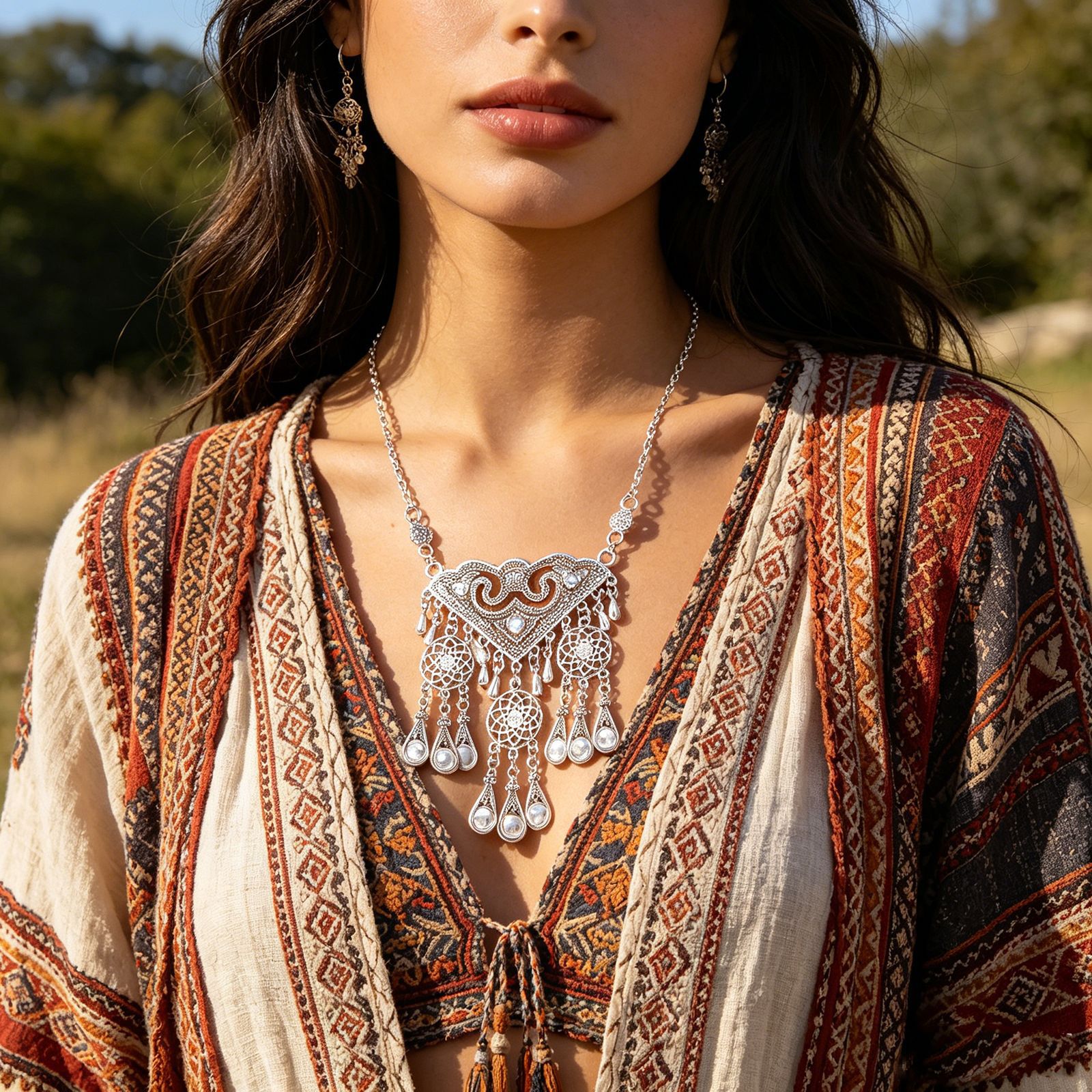 Ethnic Hollow Geometry Pendant - огляд і ціна Women Fashion Pakistan