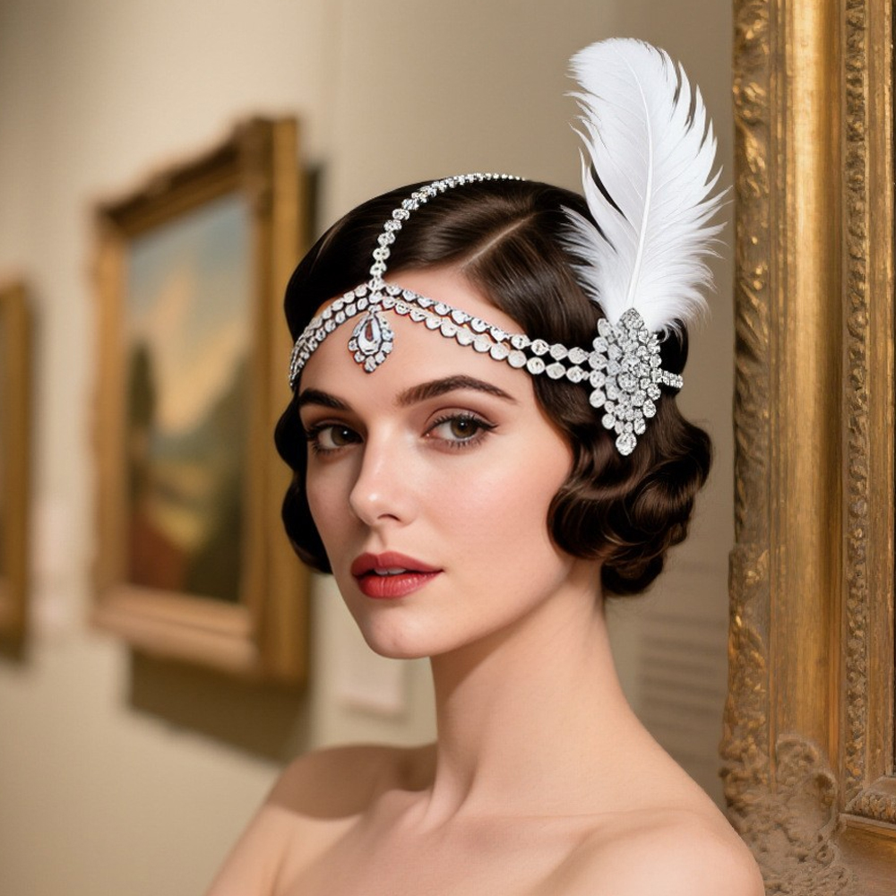 Vintage 1920s White Feather He - огляд і ціна Women'S Fashion In The 1920S